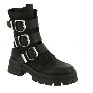 Steve Madden Roland Black Buckle Boots 9